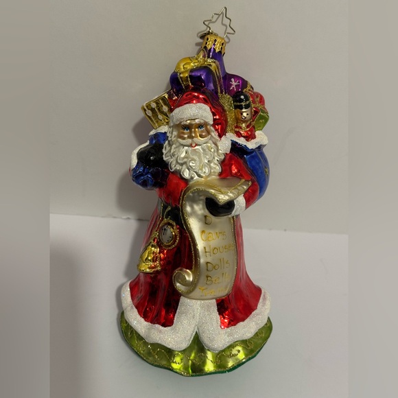 Christopher Radko - Something For Everyone #1017927 Santa Holding List & Gifts